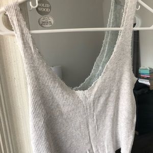 Grey Crop Top